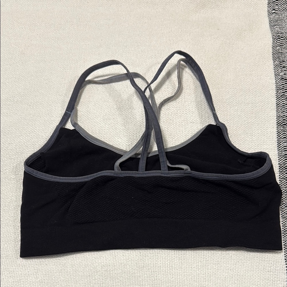 Black and Gray Women's Sports Bra - Picture 4 of 5